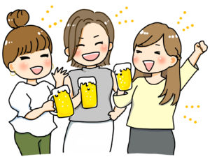ビールを楽しむ女性